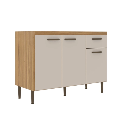 Balcão 120cm Decibal Berlim CO6310.0001 Ipê/Cristalo