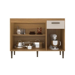 Balcão 120cm Decibal Berlim CO6310.0001 Ipê/Cristalo