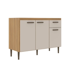 Balcão 120cm Decibal Berlim CO6310.0001 Ipê/Cristalo