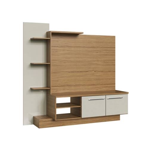 Estante com Painel para TV até 42'' Decibal ES110 Naturale/Cristalo
