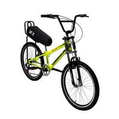 Bicicleta Aro 24 Track 6 Marchas FF240 Juvenil Passeio Amarela Neon