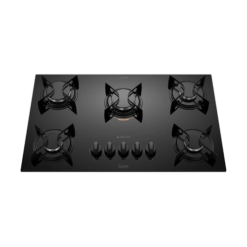 Cooktop 5 Bocas Mesa de Vidro Utop Atlas 300001330 Preto Bivolt