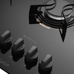 Cooktop 5 Bocas Mesa de Vidro Utop Atlas 300001330 Preto Bivolt