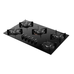 Cooktop 5 Bocas Mesa de Vidro Utop Atlas 300001330 Preto Bivolt
