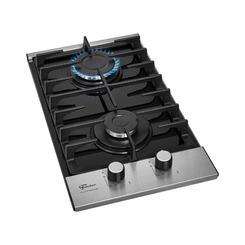 Cooktop 2 Bocas Mesa de Vidro Fischer Platinium 33795 Preto/Inox Bivolt SE