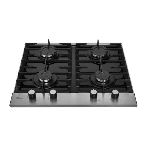 Cooktop 4 Bocas Mesa de Vidro Fischer Platinium 33800 Preto/Inox Bivolt SE