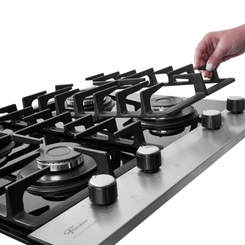 Cooktop 4 Bocas Mesa de Vidro Fischer Platinium 33800 Preto/Inox Bivolt SE