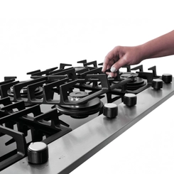 Cooktop 5 Bocas Tripla Chama Fischer Platinium 33810 Preto/Inox Bivolt SE