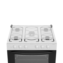 Fogão 5 Bocas Mesa Inox Realce Hera Plus Branco Bivolt