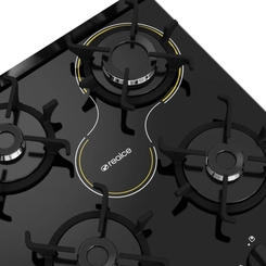 Fogão 4 Bocas Mesa de Vidro Forno Air Fryer Realce AlPro 440 Preto