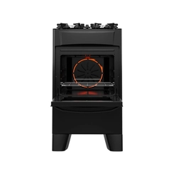 Fogão 4 Bocas Mesa de Vidro Forno Air Fryer Realce AlPro 440 Preto