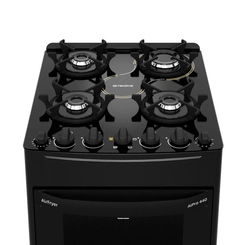 Fogão 4 Bocas Mesa de Vidro Forno Air Fryer Realce AlPro 440 Preto