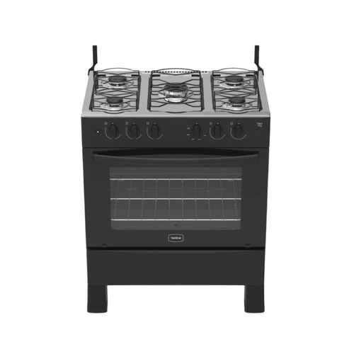 Fogão 5 Bocas Mesa Inox Realce Hera Plus Preto Bivolt