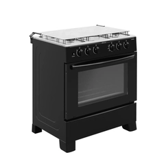 Fogão 5 Bocas Mesa Inox Realce Hera Plus Preto Bivolt