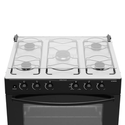 Fogão 5 Bocas Mesa Inox Realce Hera Plus Preto Bivolt