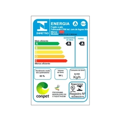 Fogão 5 Bocas Mesa Inox Realce Hera Plus Preto Bivolt