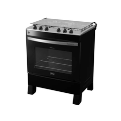 Fogão 5 Bocas Mesa Inox Realce Premium Plus Preto Bivolt