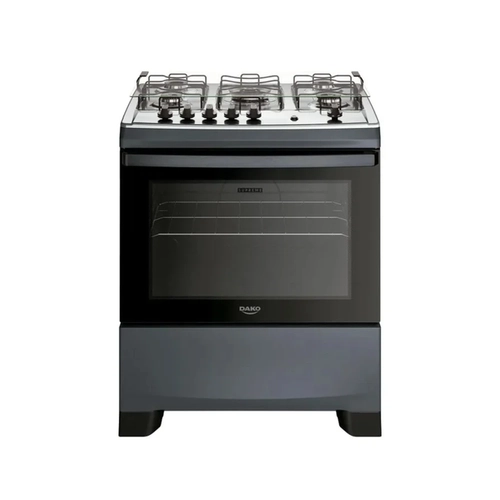 Fogão 5 Bocas Mesa Inox Tripla Chama Dako Supreme Titanium Bivolt