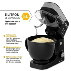 Batedeira Planetária 12 Velocidades + Turbo 900W Philco PBP90A Preta