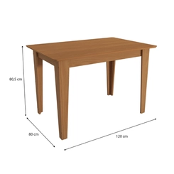 Mesa de Jantar para 4 Lugares Kappesberg 80x80x120cm ME04 Canela