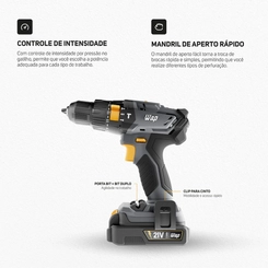 Furadeira e Parafusadeira WAP FW009461 3/8" Bivolt
