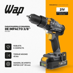 Furadeira e Parafusadeira WAP FW009461 3/8" Bivolt