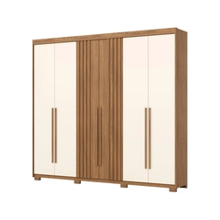 Guarda-Roupa 6 Portas Henn Norton D325-127 4 Gavetas Nature/Off White SE