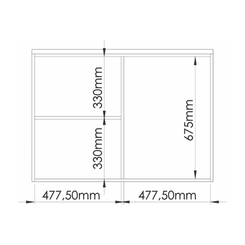 Aéreo 2 Portas 100cm Castro 4254A Níquel SE