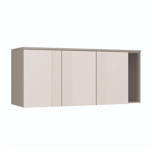Aéreo 170cm Castro 3 Portas 4256A Níquel/Blanc Friso Nicho SE
