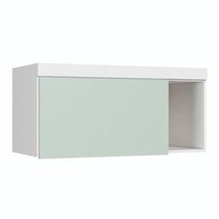 Aéreo 100cm Castro 1 porta 3944A Branco Line/Pistache Line Nicho SE