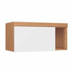 Aéreo 100cm Castro 1 porta 3944A Cedro/Branco Line Nicho SE