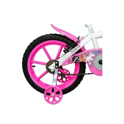Bicicleta Aro 16 Track Pinky Quadro em Aço Carbono 10" Branco/Rosa
