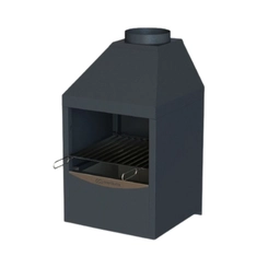 Churrasqueira Suspensa 45cm Galvanizada Carvão Metávila Combate 450GT Cinza Aço Inox