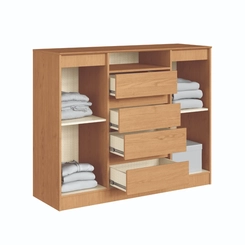 Cômoda Castro 2 Portas 4 Gavetas Cedro/Boucle SE