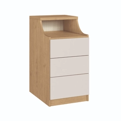 Mesa de Cabeceira Castro Elegance 3 Gavetas 4201A Angelin/Blanc SE