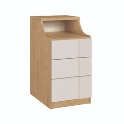 Mesa de Cabeceira Castro Elegance 3 Gavetas Friso 4201A Angelin/Blanc SE