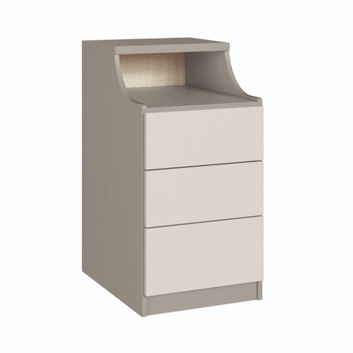 Mesa de Cabeceira Castro Elegance 3 Gavetas 4201A Níquel/Blanc SE