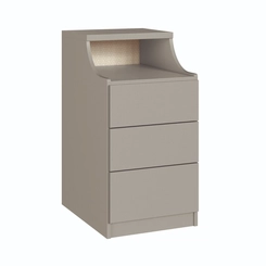Mesa de Cabeceira Castro Elegance 3 Gavetas 4201A Níquel/Boucle SE