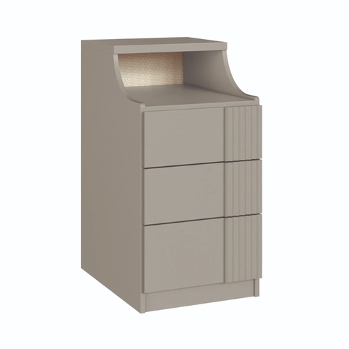 Mesa de Cabeceira Castro Elegance 3 Gavetas Friso 4201A Níquel/Boucle SE