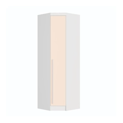 Guarda-Roupa 1 Porta Infinity 3909A Branco Line/Blush Line SE