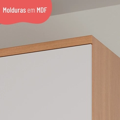 Aéreo de Canto 95cm Telasul Macadâmia 2 Portas Freijó/Branco