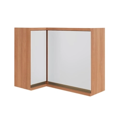 Aéreo de Canto 95cm Telasul Macadâmia 2 Portas Freijó/Branco