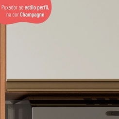 Aéreo de Canto 95cm Telasul Macadâmia 2 Portas Freijó/Branco