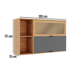 Aéreo 120cm Telasul 915004-01 Cinza/Freijó SE