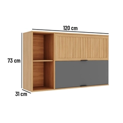 Aéreo 120cm Telasul 915006-01 Cinza/Freijó SE