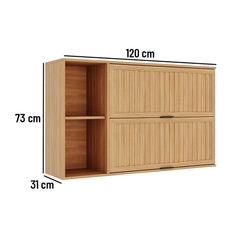 Aéreo 120cm Telasul 915007-01 Cinza/Freijó SE