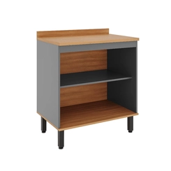 Balcão 80cm Telasul Castanha 2 Portas 915101-01 Cinza/Freijó SE