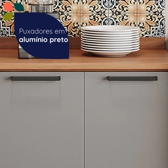 Balcão 80cm Telasul Castanha 2 Portas 915101-01 Cinza/Freijó SE
