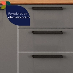Balcão 120cm Telasul Castanha 3 Portas 915103-01 Cinza/Freijó SE