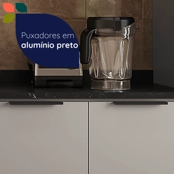 Balcão 80cm 2 Portas Telasul Lumina 917121-01 Cinza